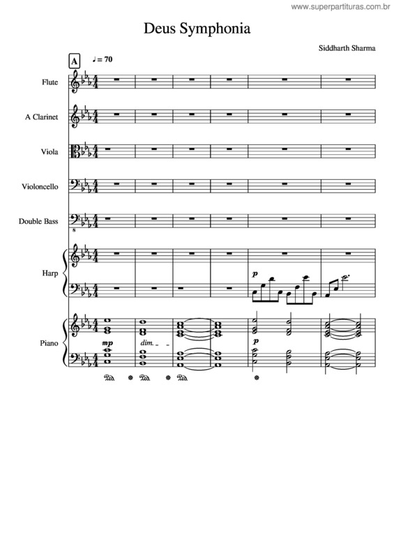 Partitura da música Deus Symphonia