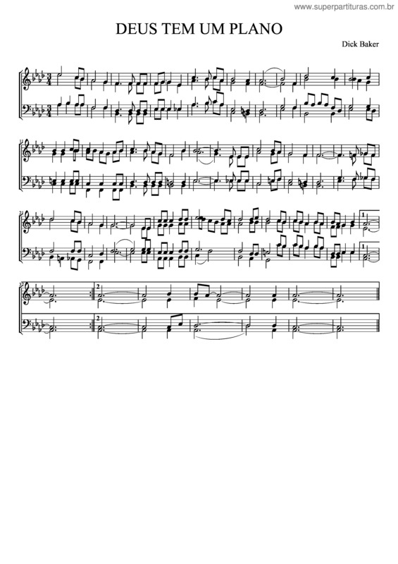 Partitura da música Deus Tem Um Plano v.2