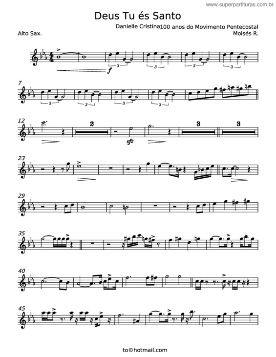 Partitura da música Deus Tu És Santo v.2