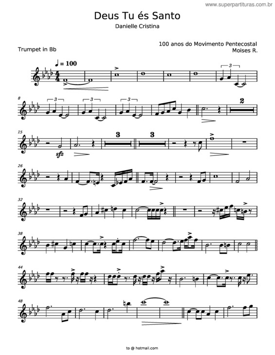 Partitura da música Deus Tu És Santo v.4