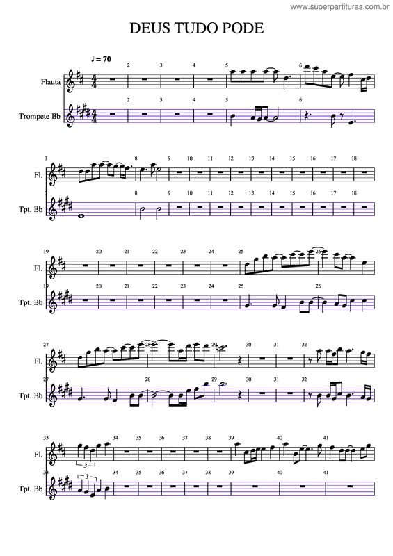 Partitura da música Deus Tudo Pode v.2