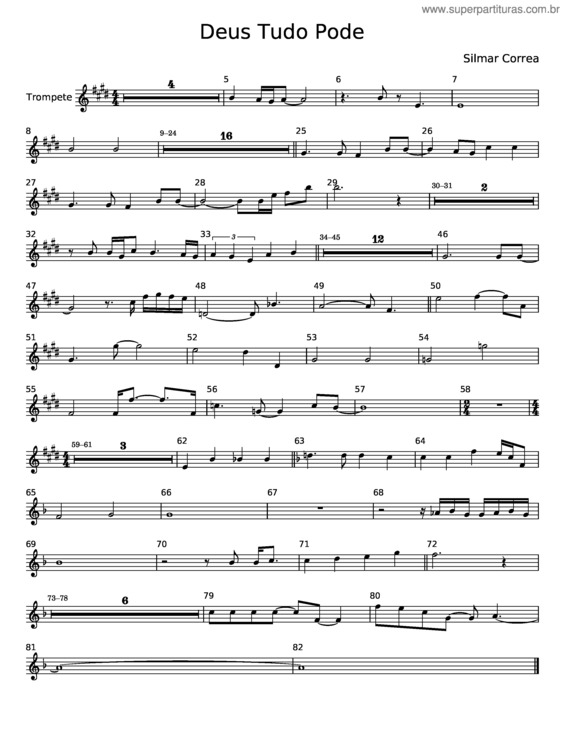 Partitura da música Deus Tudo Pode v.4