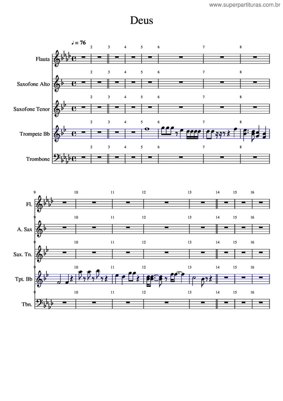 Partitura da música Deus v.2