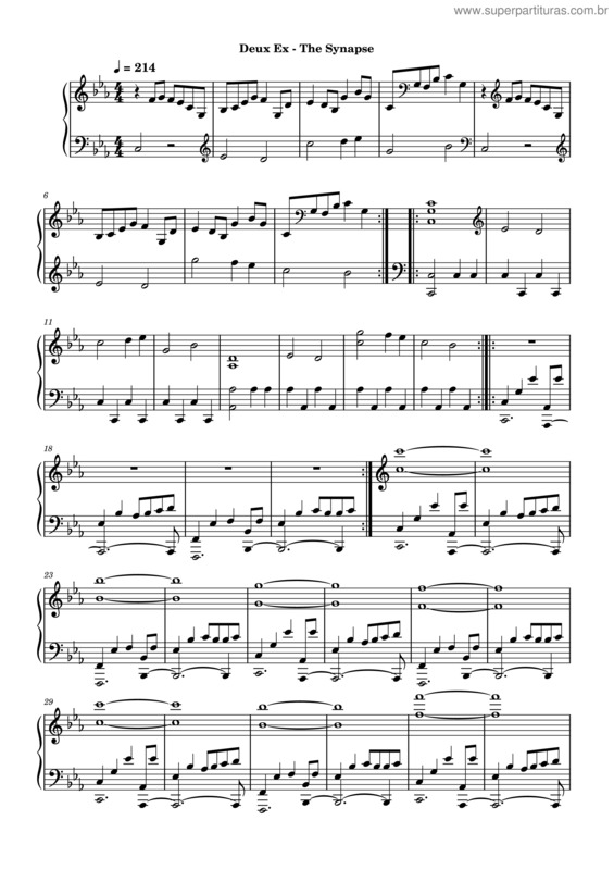 Partitura da música Deux Ex