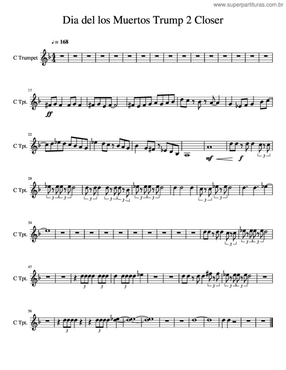 Partitura da música Dia Del Los Muertos Trump 2 Closer