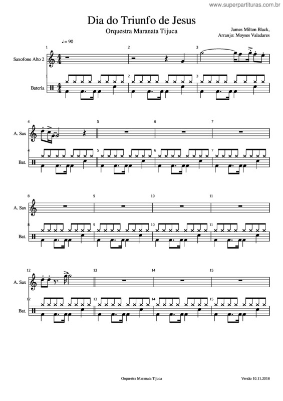 Partitura da música Dia Do Triunfo De Jesus