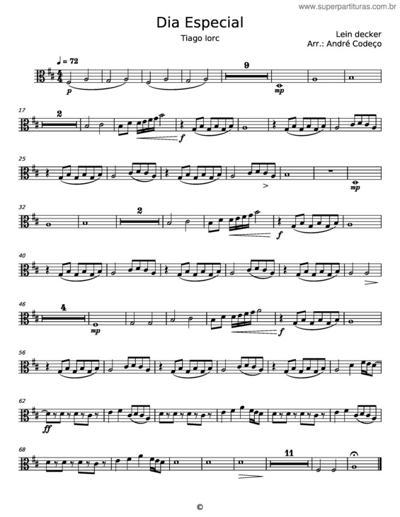 Partitura da música Dia Especial v.7