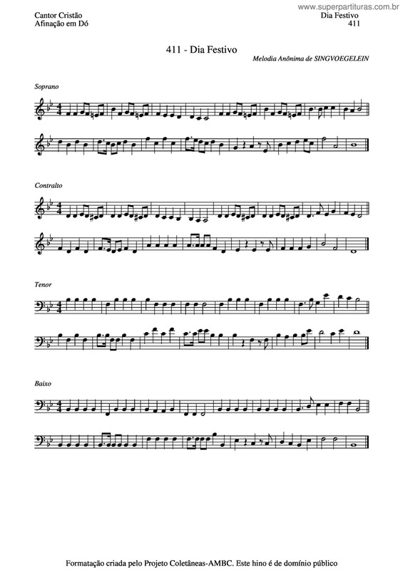 Partitura da música Dia Festivo v.2