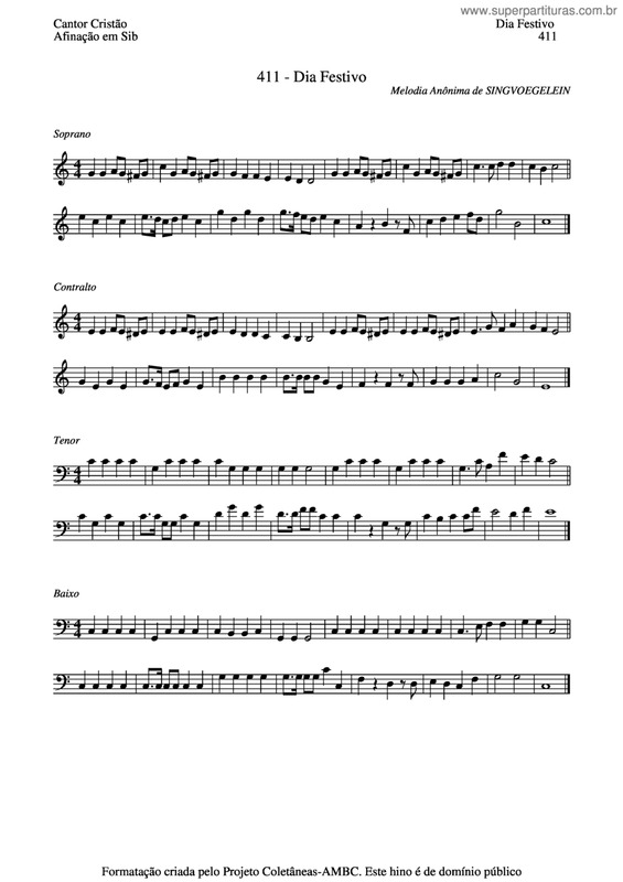 Partitura da música Dia Festivo v.3