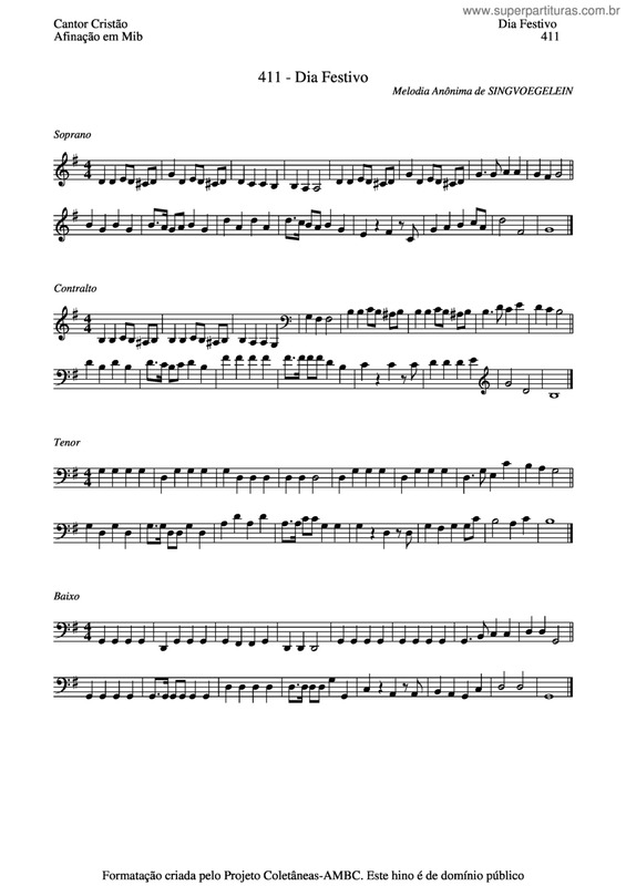 Partitura da música Dia Festivo v.4