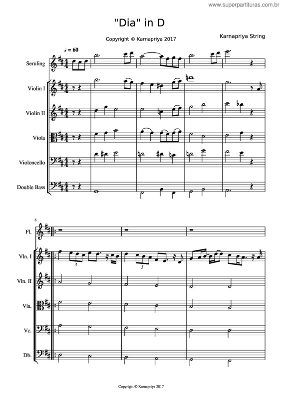 Partitura da música Dia In D