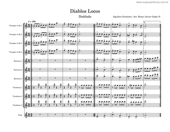 Partitura da música Diablada v.5