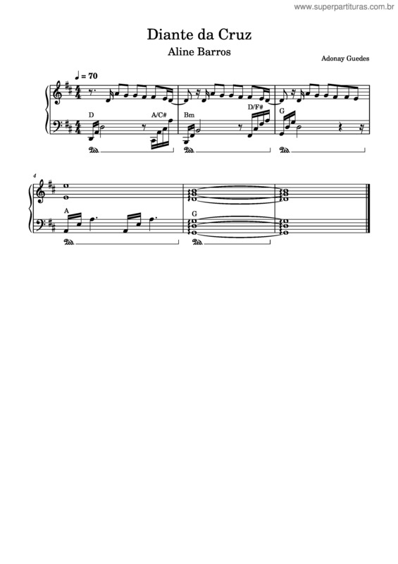 Partitura da música Diante Da Cruz v.4