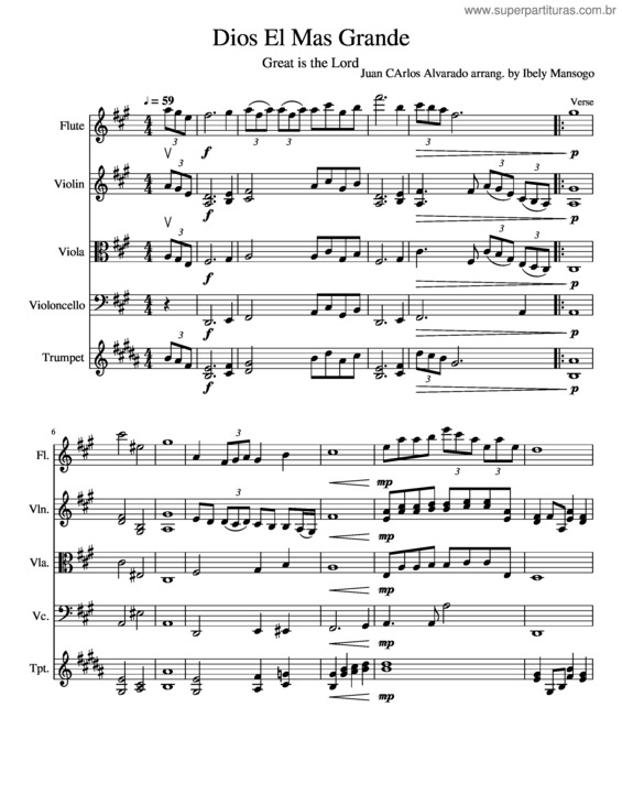 Partitura da música Dios El Mas Grande