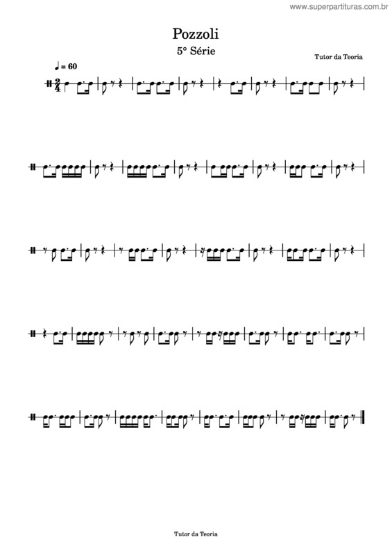 Partitura da música Ditado Rítmico 6.1