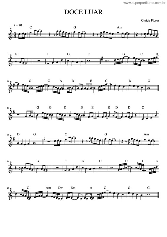 Partitura da música Doce Luar N2 An Lise Musical v.2