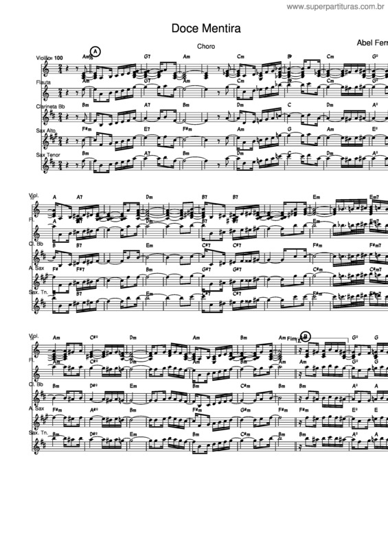 Partitura da música Doce Mentira v.2