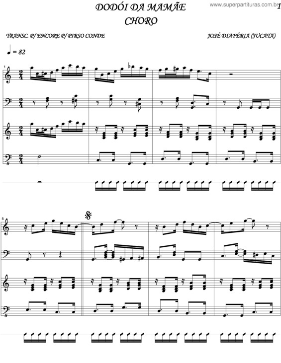 Partitura da música Dodói Da Mamãe v.4