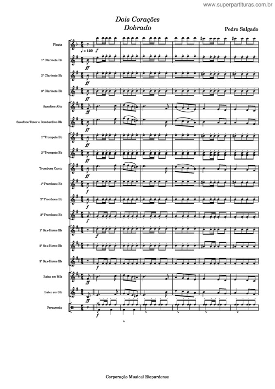 Partitura da música Dois Corações v.25