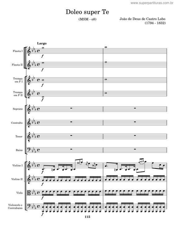 Partitura da música Doleo Super Te