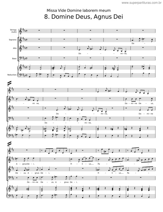 Partitura da música Domine Deus, Agnus Dei v.3