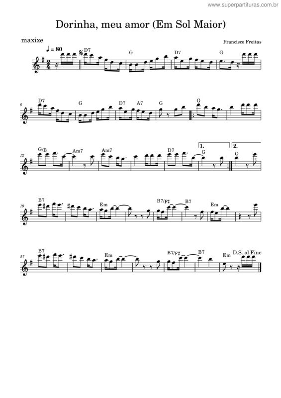 Partitura da música Dorinha, Meu Amor v.6