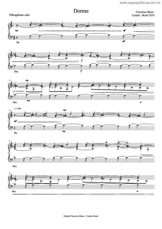 Partitura da música Dorme Bem