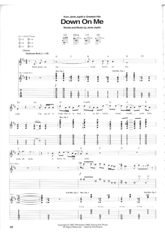 Partitura da música Down On Me