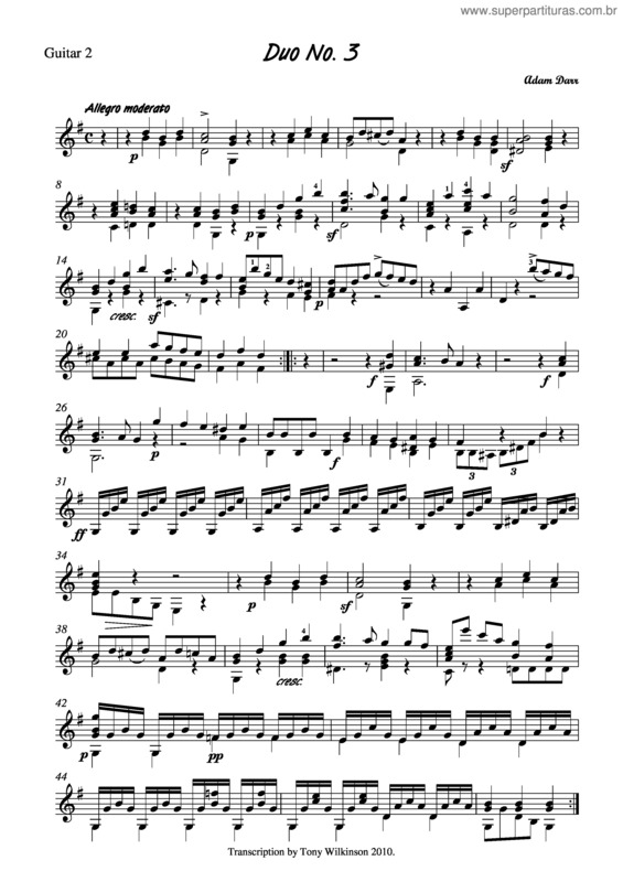 Partitura da música Duo No.3 v.3