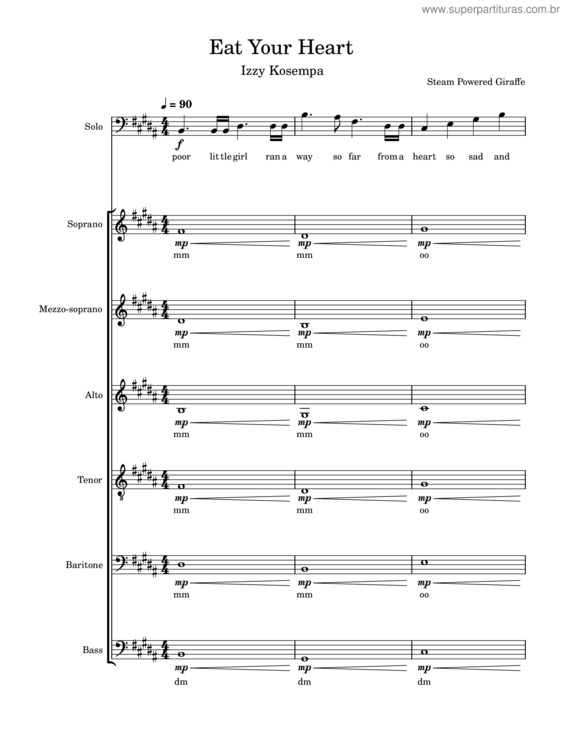 Partitura da música Eat Your Heart Out