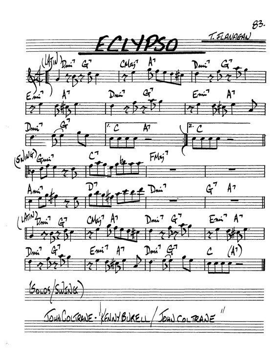 Partitura da música Eclypso