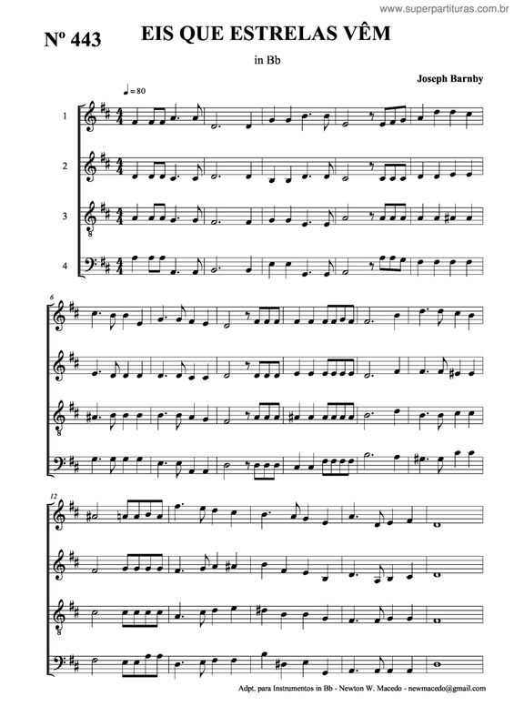 Partitura da música Eis Que Estrelas Vêm