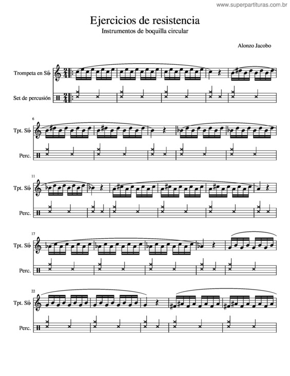 Partitura da música Ejercicios De Resistencia