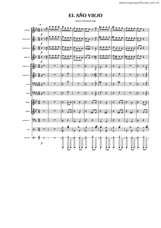 Partitura da música El Año Viejo