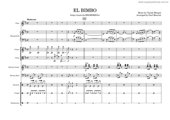 Partitura da música El Bimbo v.3