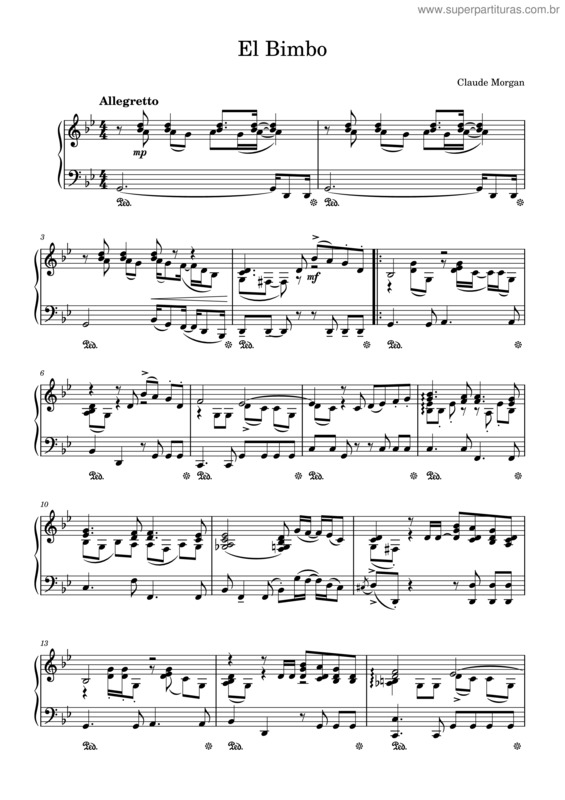 Partitura da música El Bimbo v.5