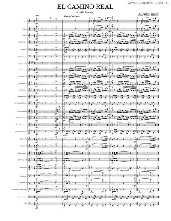 Partitura da música El Camino Real v.2