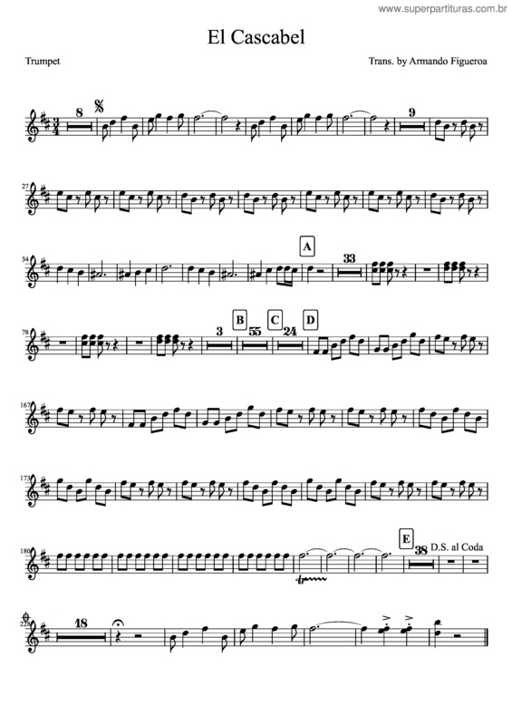 Partitura da música El Cascabel v.2