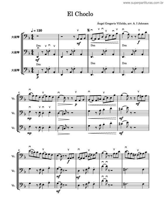 Partitura da música El Choclo v.19