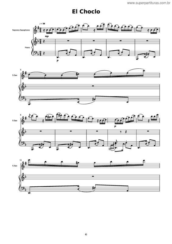 Partitura da música El Choclo v.21