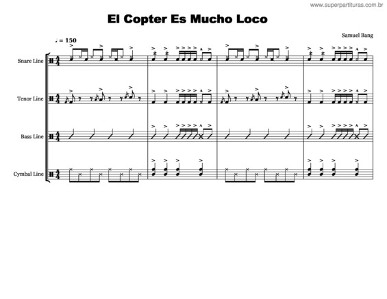 Partitura da música El Copter Es Loco