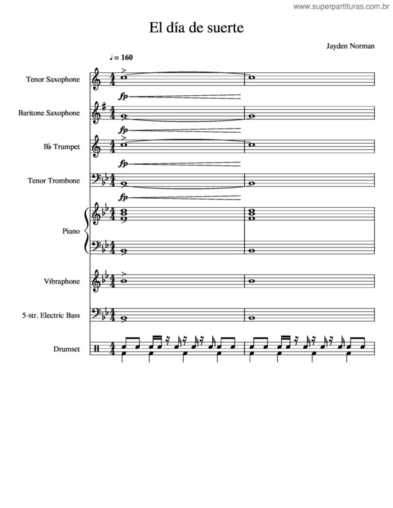 Partitura da música El Día De Suerte