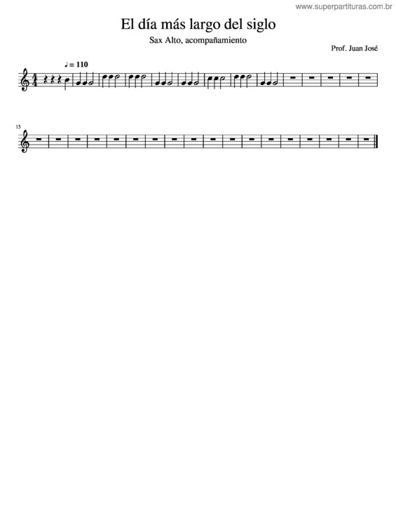 Partitura da música El Día Más Largo Del Siglo
