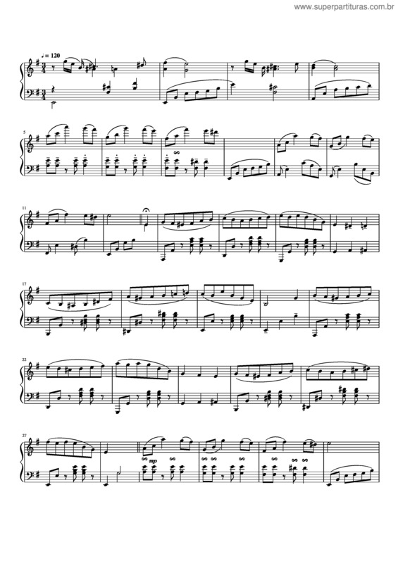 Partitura da música El Espantapajaros