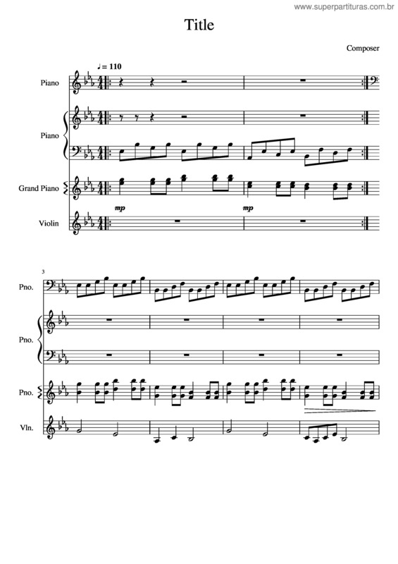 Partitura da música El Feliz Dia