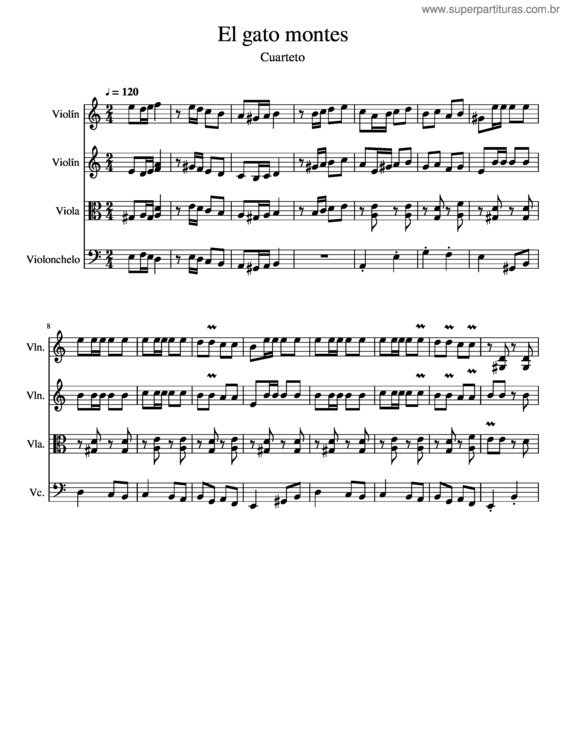 Partitura da música El Gato Montes v.4