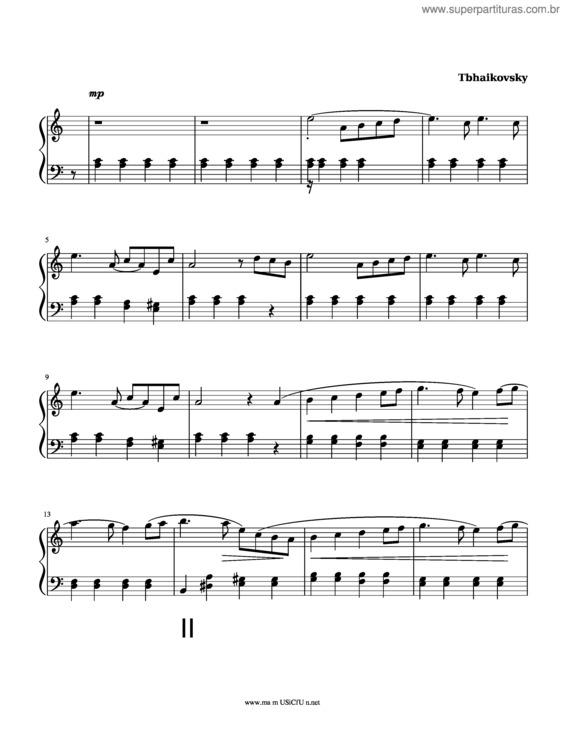 Partitura da música El Lago De Los Cisnes v.4