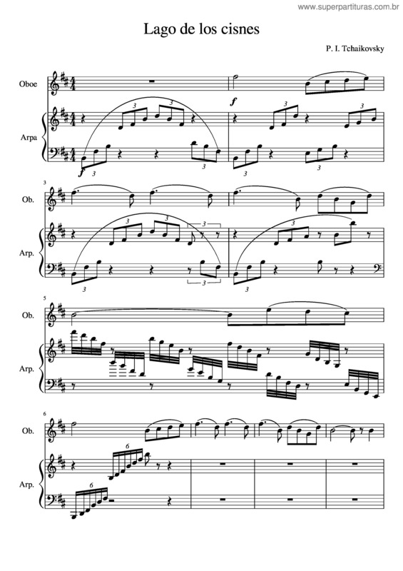 Partitura da música El Lago De Los Cisnes v.5