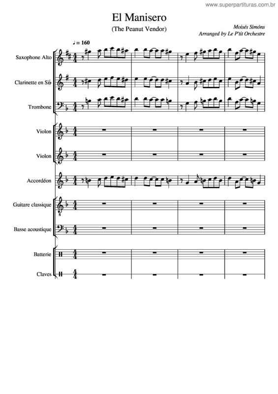 Partitura da música El Manisero v.10