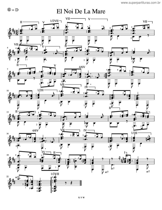 Partitura da música El Noi De La Mare v.3